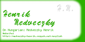 henrik medveczky business card